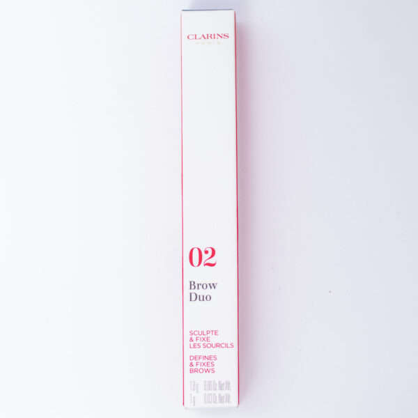 Clarins Brow DUO Defines & Fixes 02 Auburn All Skin Types 0.03 OZ