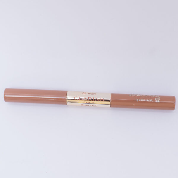Clarins Brow DUO Defines & Fixes 02 Auburn All Skin Types 0.03 OZ - Image 2